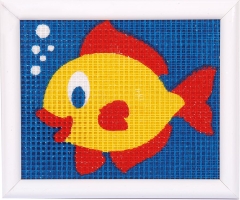 Kinderstickpackung Vervaco – Fisch 16x12,5 cm