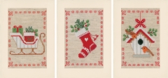 Vervaco Verachtert - Passepartoutkarten Weihnachten 3er-Set