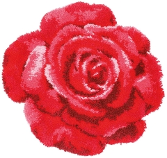 Knüpfteppich Vervaco - Rote Rose 70x67 cm