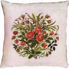 Haandarbejdets Fremme - Kissen Rosen