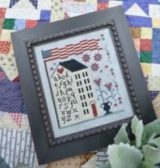 Stickvorlage Annie Beez Folk Art - American Sampler House