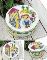 Stickvorlage Tiny Modernist Inc - Fairy Tale Pin Cushions Rapunzel