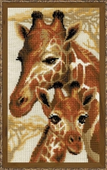 Riolis Stickpackung - Giraffes 22x38 cm