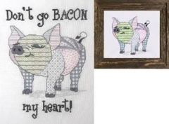 Stickvorlage Xs and Ohs - Bacon My Heart