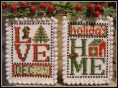 Stickvorlage Hinzeit - Love Dec 25 - Holiday Home w/charms