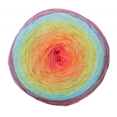 Woolly Hugs Bobbel Cotton XXL - mandarin-mint-altrosé (611)