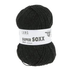Super Soxx 4-fach Sockenwolle Lang Yarns - anthrazit mélange