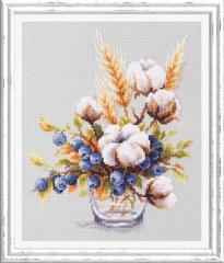 Stickpackung Chudo Igla - Blooming Cotton and Blueberry 18x23 cm