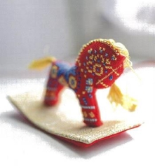 Stickvorlage Cotton Pixels - Red Rocking Horse
