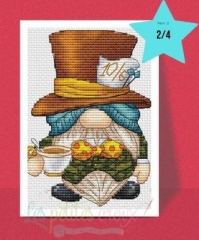 Stickvorlage Les Petites Croix De Lucie - Mad Hatter Gnome