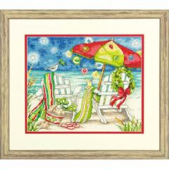 Stickpackung Dimensions - Christmas Beach Chairs 30,4x25,4 cm