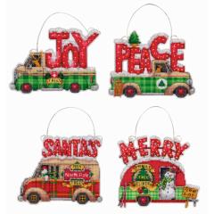 Dimensions - Ornament Set Holiday Truck 4er-Set - Ausverkauf