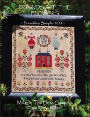 Stickvorlage Mill On The Floss Samplers - Friends Are The Flowers
