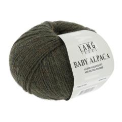 Baby Alpaca Lang Yarns - dunkelolive mélange (0198)