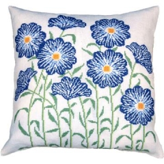 Fremme Stickpackung - Kissen Blumen 40x40 cm