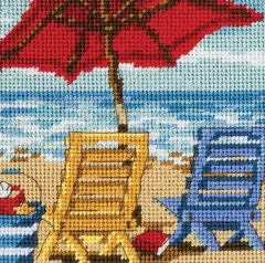 Stickpackung Dimensions Needlepoint - Beach Chair Duo 13x13 cm
