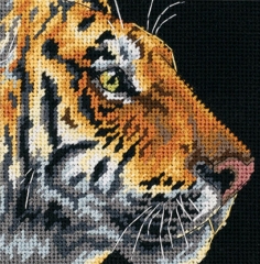Stickpackung Dimensions Needlepoint - Tiger Profile 13x13 cm