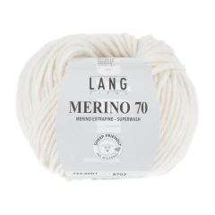Lang Yarns Merino 70 - Farbe 0001 weiß