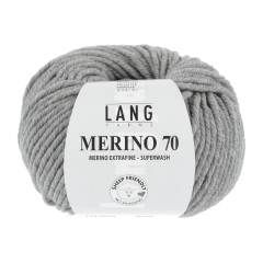 Lang Yarns Merino 70 - Farbe 0003 melange grau