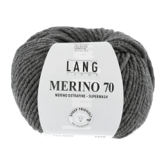 Lang Yarns Merino 70 - Farbe 0005 dunkelgrau melange