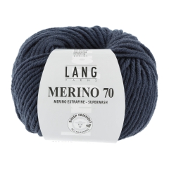 Lang Yarns Merino 70 - Farbe 0010 stahlblau