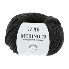 Lang Yarns Merino 70 - anthrazit melange (0070)