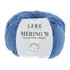 Lang Yarns Merino 70 - blau (0206)