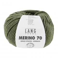 Lang Yarns Merino 70 - dunkelolive mélange