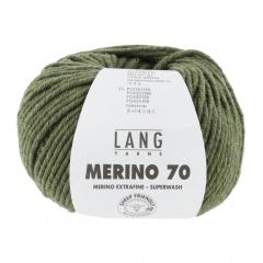 Lang Yarns Merino 70 - dunkelolive mélange (0398)