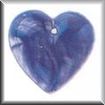 Mill Hill Glass Treasures 12098 - Vertical Stripped Heart Blue
