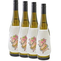 Permin of Copenhagen - Flaschenschürzen Schweine mit Perlen 4er-Pack
