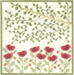 Fremme Stickpackung - Mohnblumen