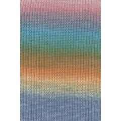 Baby Cotton Color Lang Yarns - blau - orange - rosa (0154)