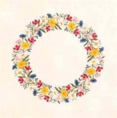 Haandarbejdets Fremme - Tischdecke Wiesenblumen
