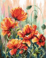 Magic Needle Stickpackung - Poppies in the Morning Light