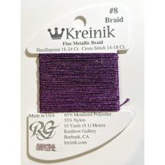 Kreinik Very Fine Braid #8 012HL – Purple High Lustre