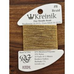 Kreinik #8 202HL - Aztec Gold High Lustre