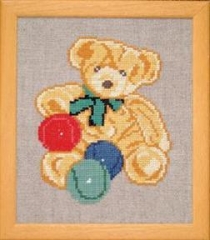 Fremme Stickpackung - Teddybär mit Bällen