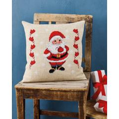 Kissen Weihnachtsmann - Permin of Copenhagen (Stickpackung)