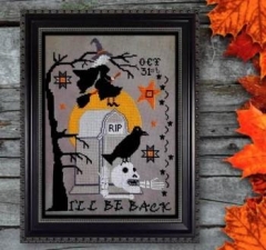 Stickvorlage Twin Peak Primitives - Ill Be Back On Halloween