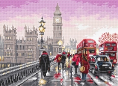 Leti Stitch Stickpackung - Westminster Bridge 32x23 cm