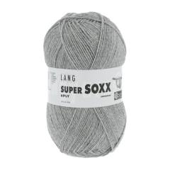 Lang Yarns Super Soxx 6-fach Sockenwolle - grau mélange