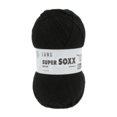 Lang Yarns Super Soxx 6-fach Sockenwolle - schwarz