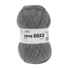 Lang Yarns Super Soxx 6-fach Sockenwolle - dunkelgrau mélange
