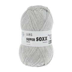 Lang Yarns Super Soxx 6-fach Sockenwolle - hellgrau mélange