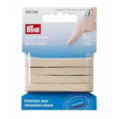 Ballett-Elastic 7 mm beige - 3 m-Karte - Prym