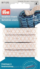 Gummiband Knopfloch-Elastic 12 mm weiss - Prym 917570