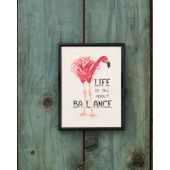 Permin Stickpackung - Life is about balance 18x24 cm