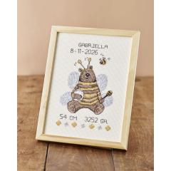 Permin of Copenhagen - Geburtsbild Teddybär-Biene