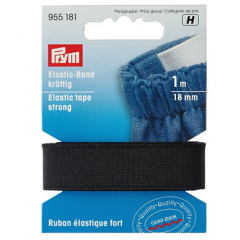 Elastic-Band kräftig 18 mm schwarz - 1 m-Karte - Prym